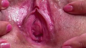 Pussy & Pee Hole Gape Pissing Close Up & Slow Mo