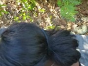 Sexy ebony lovin white daddy in the woods at Myrtle beach SC