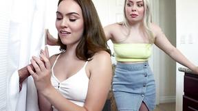 ”My Family Pies: Freya Parker & Haley Spades Uses The Shower Curtain As Gloryhole”