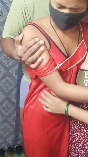 Jaw-dropping moment from &quot;Indian Desi Jeeja Sali And Wife Threesome Video. Indian Threesome Video.&quot;