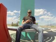 Finding random public places around Albuquerque to piss my jeans - almost caught
