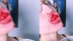 ASMR STRAWBERRY EATING  - ASMR, EYE GLASSES, GIANESS, LIPSTICK , Big LIPS, MOUGH, FOOD, FACE FETISH, LONG NAILS. For ASMR effect listen in headphones.