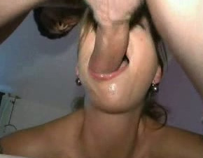 Brown-haired prostitute drives me crazy with a deepthroat blowjob