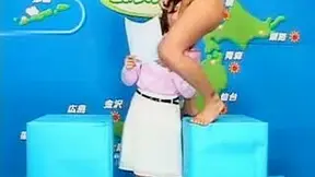 Bukkake Blonde - Asian Newsbabes Fucked Raw On Live Broadcast