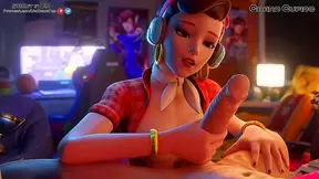 D.Va Enjoys Big Dick With Boobs & Handjob In Uncensored Overwatch Hentai