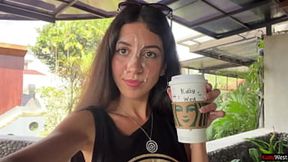 Public cum-fart in Starbucks, sipping on a latte with a side of sperm