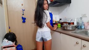 Pee in My Jean Short with Buttplug