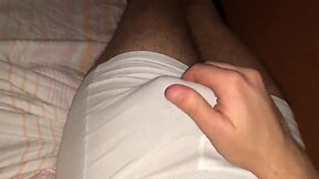 Jizz in white boxers