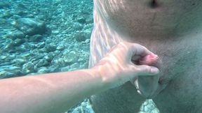 Submerged Masturbation Sesh Ends in Sperm Splash Frenzy