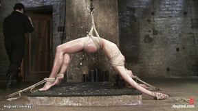 ”Slave in back arch bondage candle waxed”