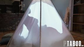 Lily Starfire Fucks hunk Ken in Tent While milf�s Clueless!