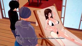 White Nubile takes big cock in animated walkthrough