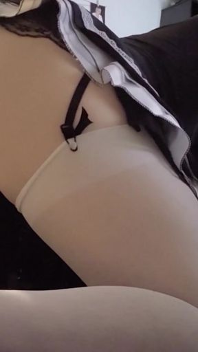 Sissy maid loves playing with her ass   Clip 1