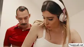 Pervert Stepdad Licks And Bareback Fucks His Ts