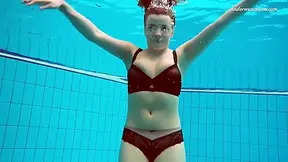 Czech Chick Vesta Enters Swimming Pool