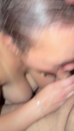 Small cock milford gives a blowjob to an amateur latina milf