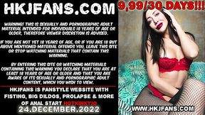 Hotkinkyjo in sexy red bra take mrhankey big fist plug in her ass, fisting herself &amp_ anal prolapse
