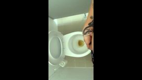 Tattooed Twink Is Pissing in Waterpark Piss Filled Toilet