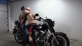 fucking my submissive on my harley, cigar smoking