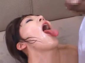 Horny real asian Shiho getting spunk part5