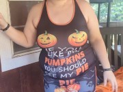 Chubby BBW Nerd Fucks Both Holes and Shows Off