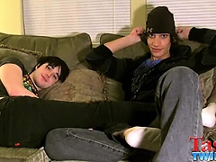 Tristan has had a foot fetish since he was young and Aron