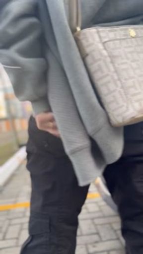 Pissing in the supermarket park - in public