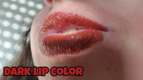 Lipstick Smelling Fetish Applying Dark Lip Color And Inhaling Its Scent Sensually