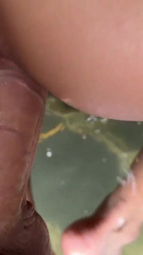 Fucking in a public jacuzzi! I love it when he cums for me...   Clip 3