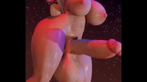 Big Milk Long Hard Cock Thicc Ass Futa Rosalina Celebrates By Shaking Her Goods