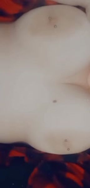 Tits out smoking a blunt