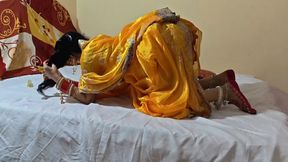 A wife is enjoying her married life with her husband.