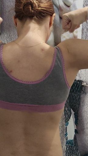 Strong Arms and Back Flexing