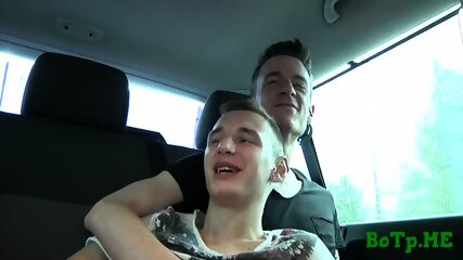 Tight gay boys enjoy car fucking