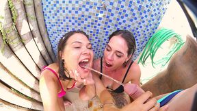tropical wet threesome with kinky mary
