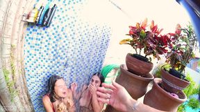 tropical wet threesome with kinky mary