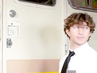 TRAILERTRASHBOYS Virgin Twink Eddie Patrick Screwed By Masculine Jason