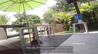 Thay Ksada’s Hotwife Drips on Delivery Boy’s Big Dick While Cuck Watches