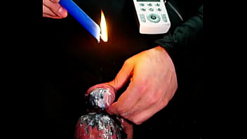 penis candle burning on extreme pain slave