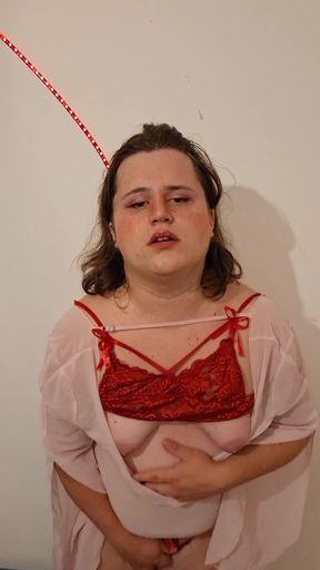 Sweet tgirl undressing for you
