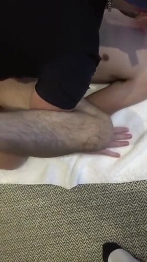 Eneko fucked raw by Jess in Madrid and creampie hole