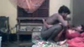 Super dark skinned amateur Indian hubby drills wifey missionary
