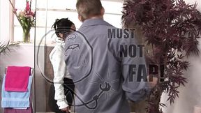 Hot tight pussy beautiful brunette takes the big cock after getting wet with clothes in the shower