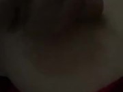 Hot wife loves licking her own nipple