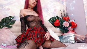 Perfect Babe Deepthroat Sex Toy and Riding on Dildo - Webcam