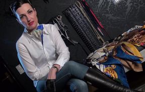 POV humiliation and scarf walking instructions