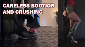 Careless Relaxing Bootjob and Crushing in Fold Over Boots (Slave Double Version) - TamyStarly - Cock Balls Crush Trample, Shoejob, Bootjob, CBT, Ballbusting, Trampling, Stomping