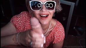 Stepson's Big Load &mdash;  Step-Mommy's Hot Touch - POV Blowjob &mdash;  Handjob &mdash;  Facial Cumshot - Full Scene