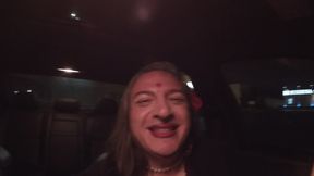 Older Mature CD is being a sissy outdoors in public at night !