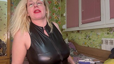 Wetting my black pantyhose for Paco before send to him